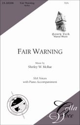 Fair Warning SSA choral sheet music cover